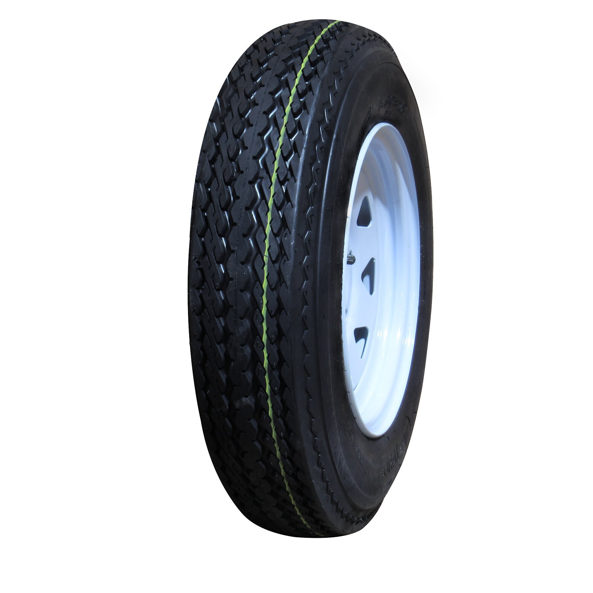 HI-RUN, Highway Trailer Tire Assembly, Bias-Ply, Tire Size 530X12-6 Load Range Rating C, Bolt Holes (qty.) 5 Model# ASB1047